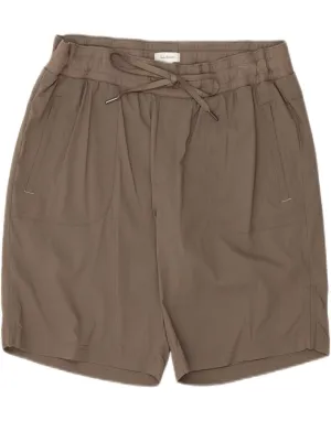 Versatile Layering Piece Yoke Design L.L.BEAN Womens High Waist Pegged Casual Shorts Large W36  Grey Nylon
