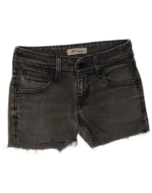 LEVI'S Womens 571 Slim Fit Denim Shorts W28 Medium Grey Cotton Fashion Forward Functional Design