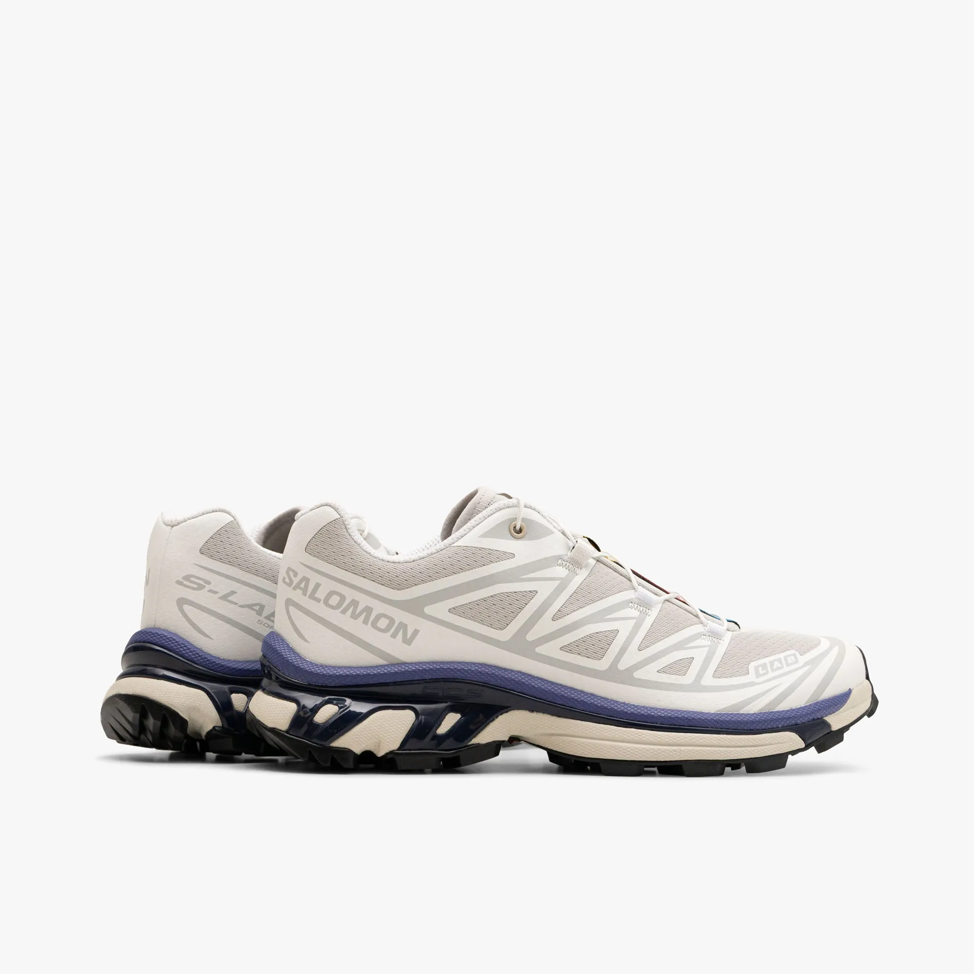 Salomon XT-6 White / Lunar Rock - Liberty Rock Grip Offroad Trail