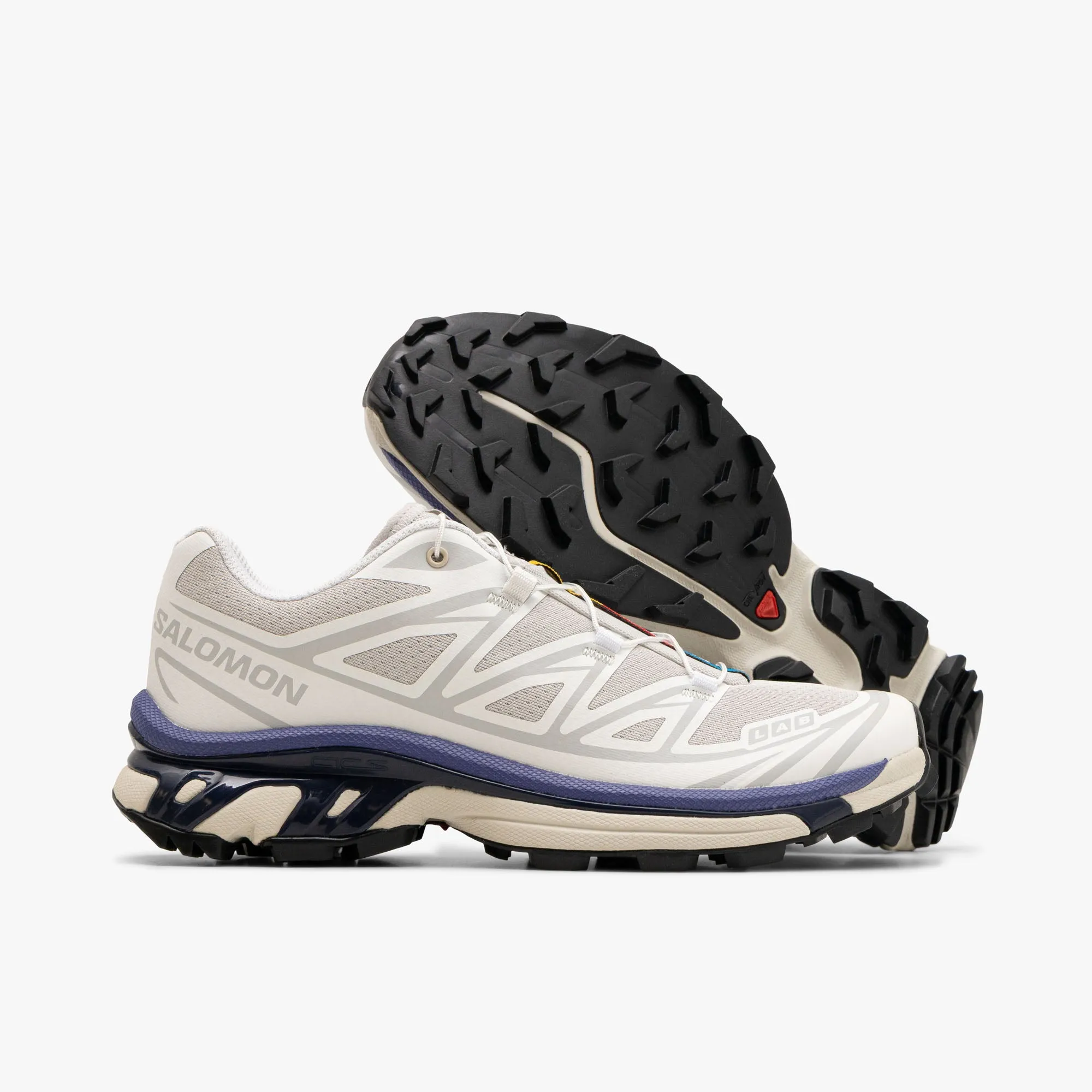 Salomon XT-6 White / Lunar Rock - Liberty Durable Hiking Boot Padded collar