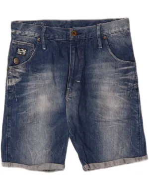 Adaptive Tension Control G-STAR Mens Denim Shorts W32 Medium Blue Cotton