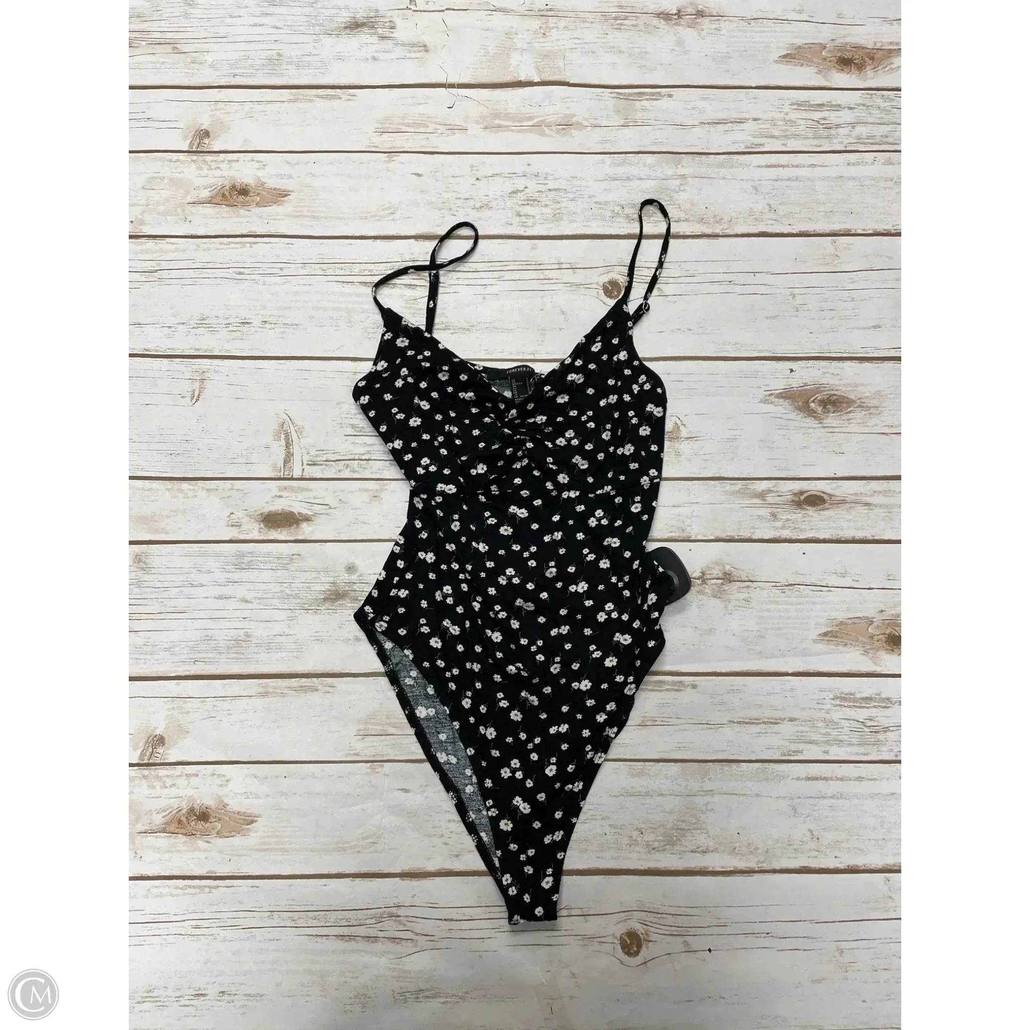 Bodysuit By Forever 21 In Black & White, Size: S chic bodysuit