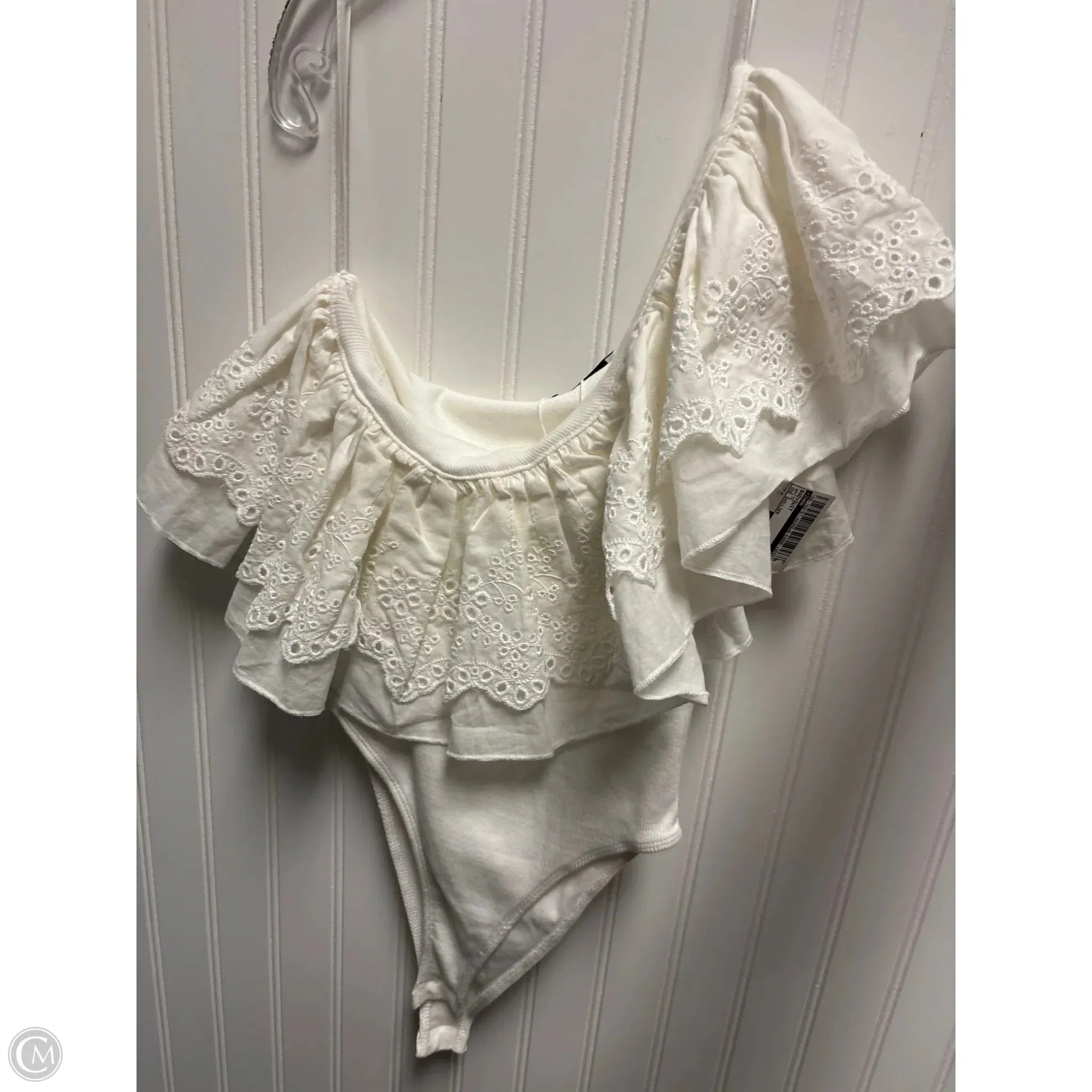Bodysuit By Zara In White, Size: S performance bodysuit closet staple bodysuit