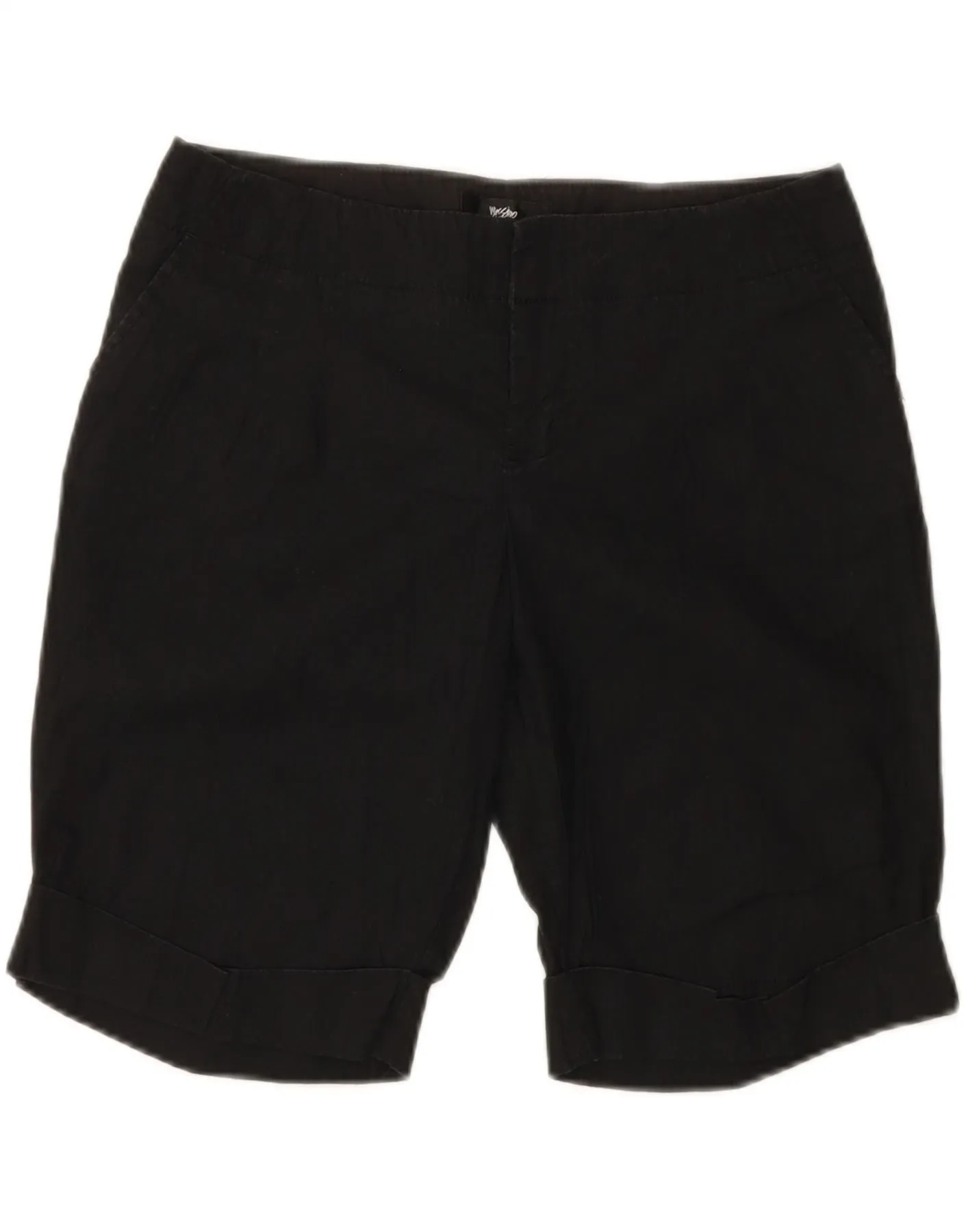 MOSSIMO Womens Chino Shorts US 6 Medium W32 Black Linen Youthful Appeal bohemian flair