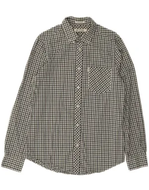BEN SHERMAN Mens Shirt Medium Green Check Cotton Relaxed Silhouette