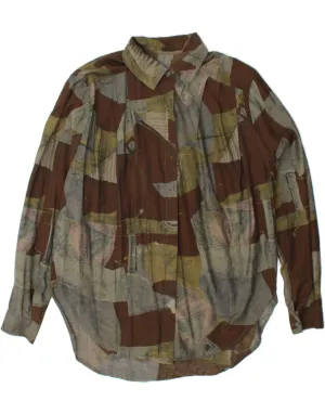 No Chafe Edging VINTAGE Womens Shirt Blouse UK 20 2XL Multicoloured Patchwork Viscose