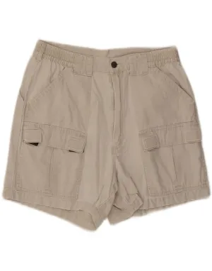 L.L.BEAN Mens Cargo Shorts W34 Large Grey Cotton Beach Ready button-down look