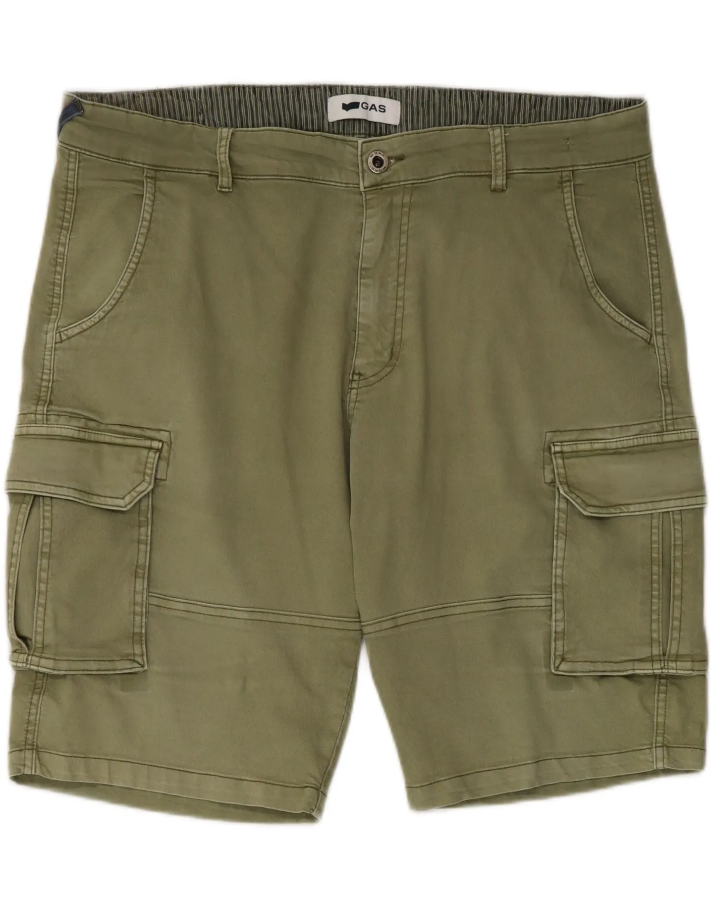 Active Motion GAS Mens Cargo Shorts 2XL W42 Khaki