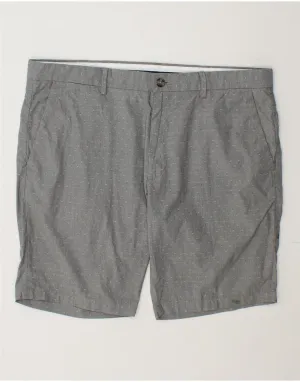 MARKS & SPENCER Mens Chino Shorts W38 XL Grey Spotted Cotton WindResistantWeave Casual Outfit