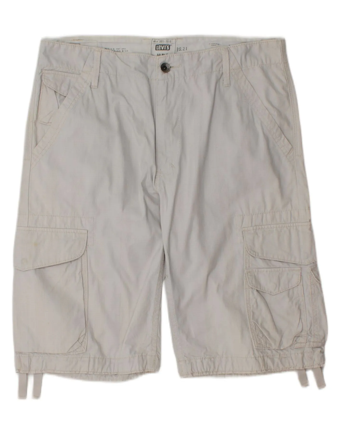 checked shorts Heels LEVI'S Mens Cargo Shorts W36 Large  Grey Cotton