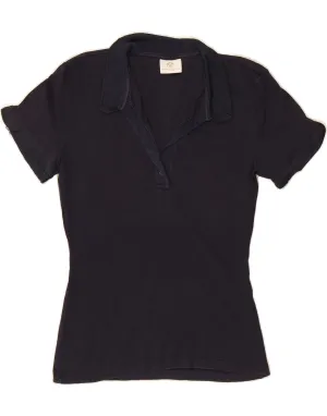 NORTH SAILS Womens Polo Shirt UK 12 Medium Navy Blue Cotton Trendy Vibe Embroidered