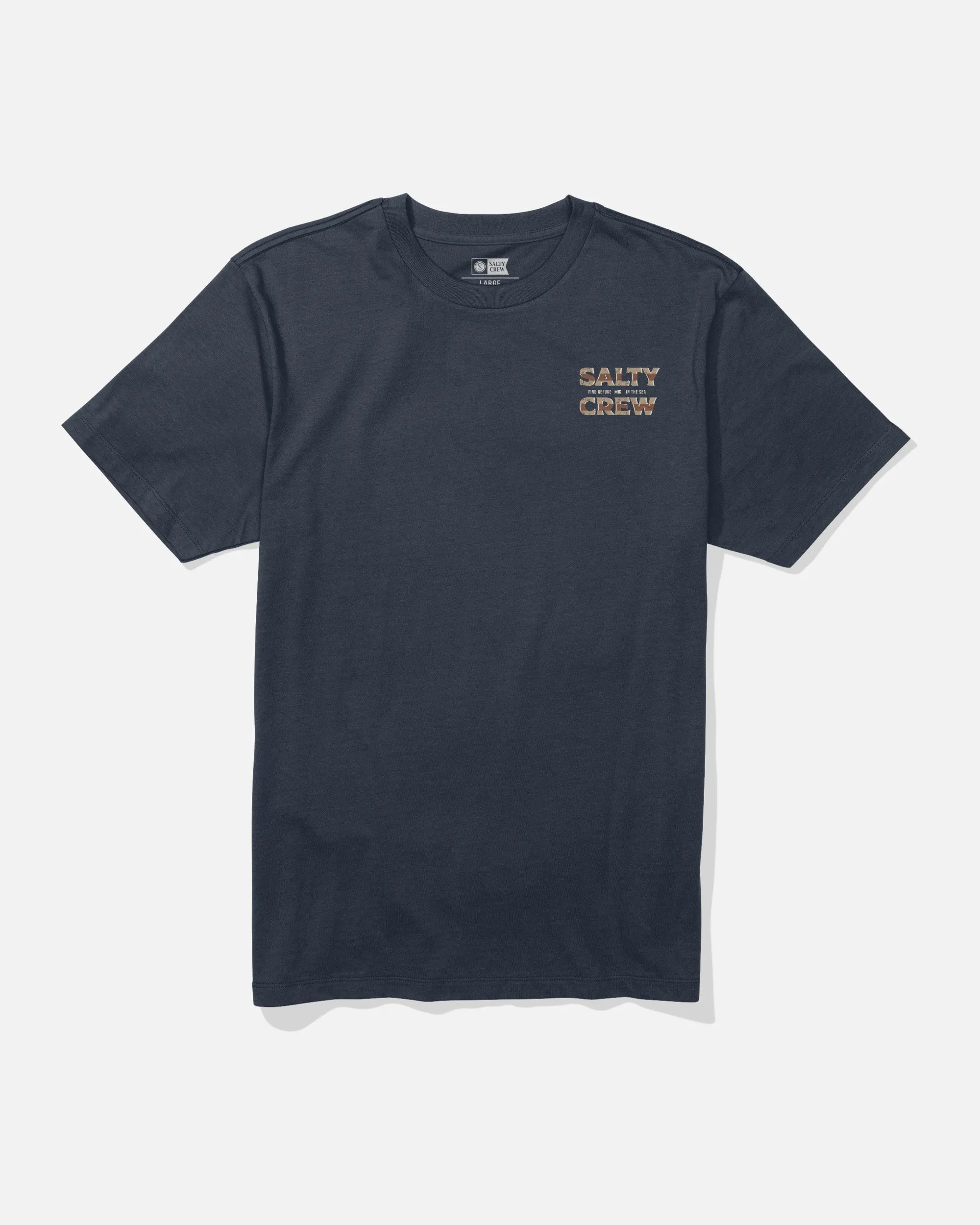Cozy Look Offset Tee - Navy