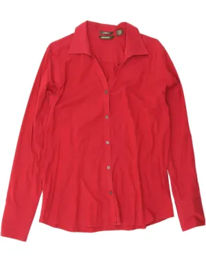 Ultra Soft Interior EDDIE BAUER Womens Shirt UK 16 Large Red Cotton