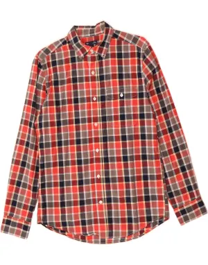 Eco friendly materials GAP Mens Slim Fit Shirt Medium Red Check Cotton