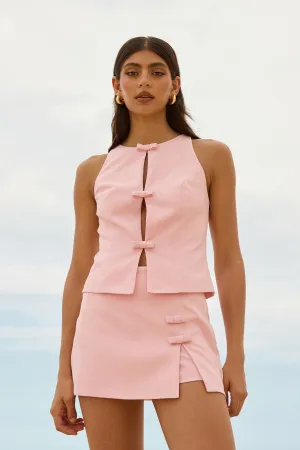 suitable for informal gatherings boundary Perfect Stranger Bowette Vest Top Light Pink