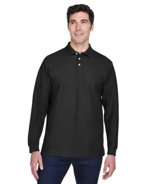 Interlock Cotton Polished Comfort Devon & Jones D110 Men's Pima Piqu Long-Sleeve Polo