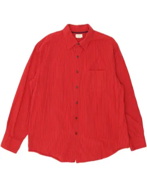 DOCKERS Mens Shirt XL Red Striped Cotton Quick-Dry