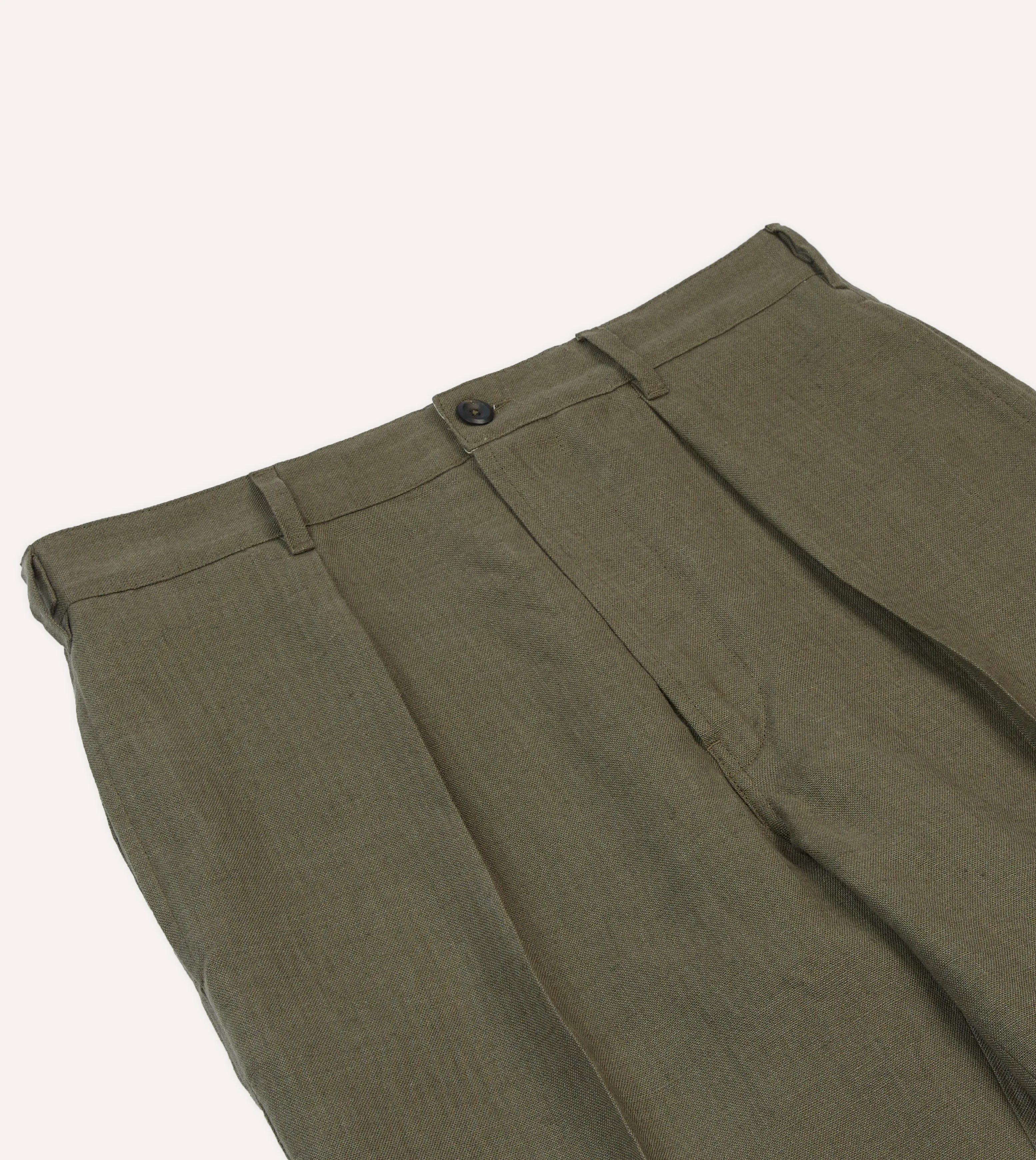 Olive Antique Linen Games Trousers Trendy Wear