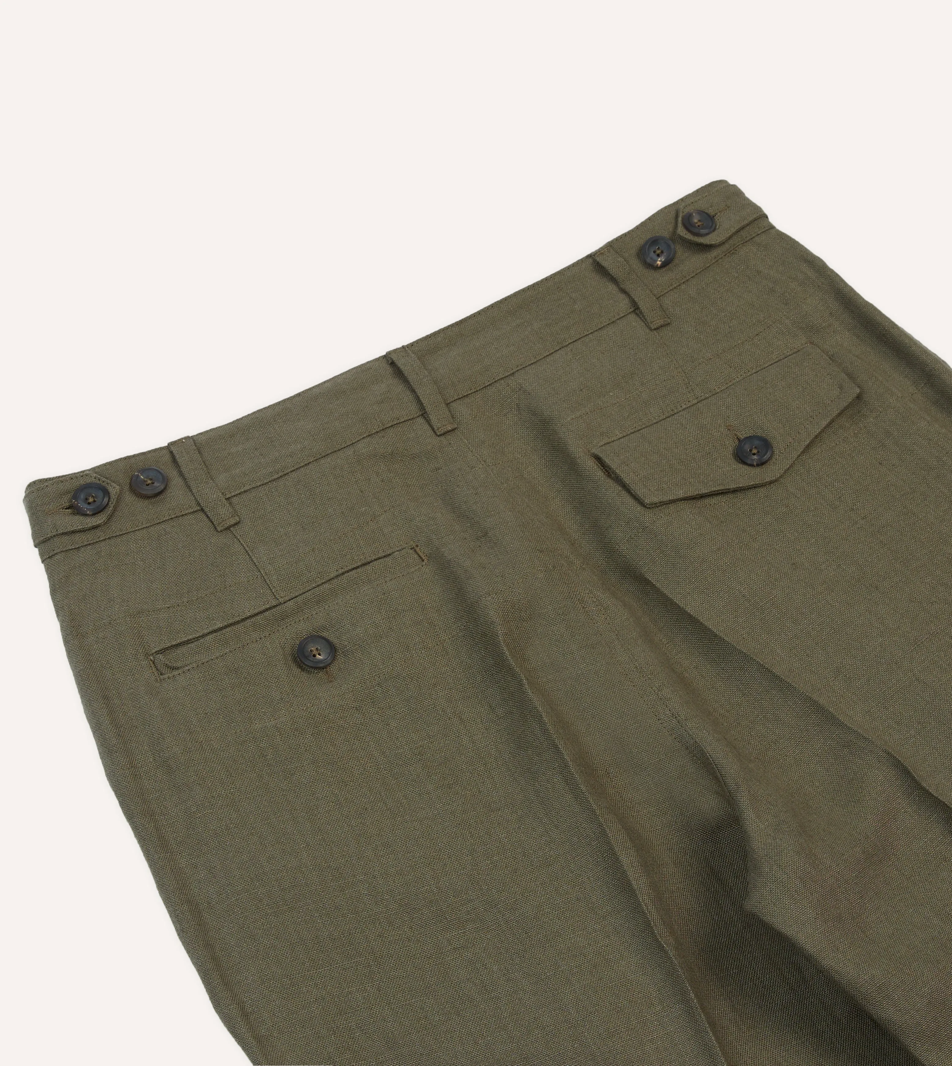 Interchangeable Lining Options Olive Antique Linen Games Trousers