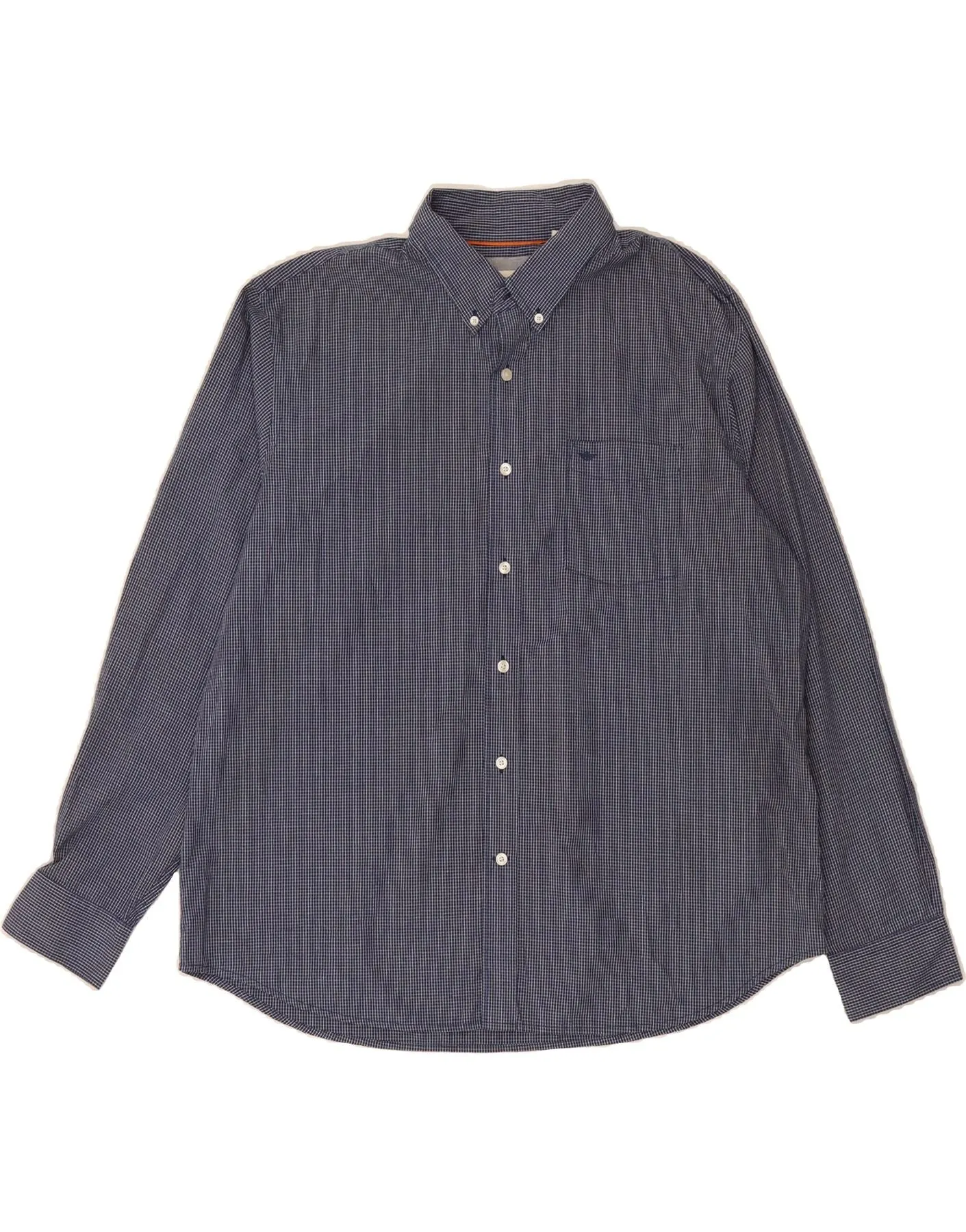 Ethical production Bamboo Fiber Blend DOCKERS Mens Shirt XL Blue Check Cotton