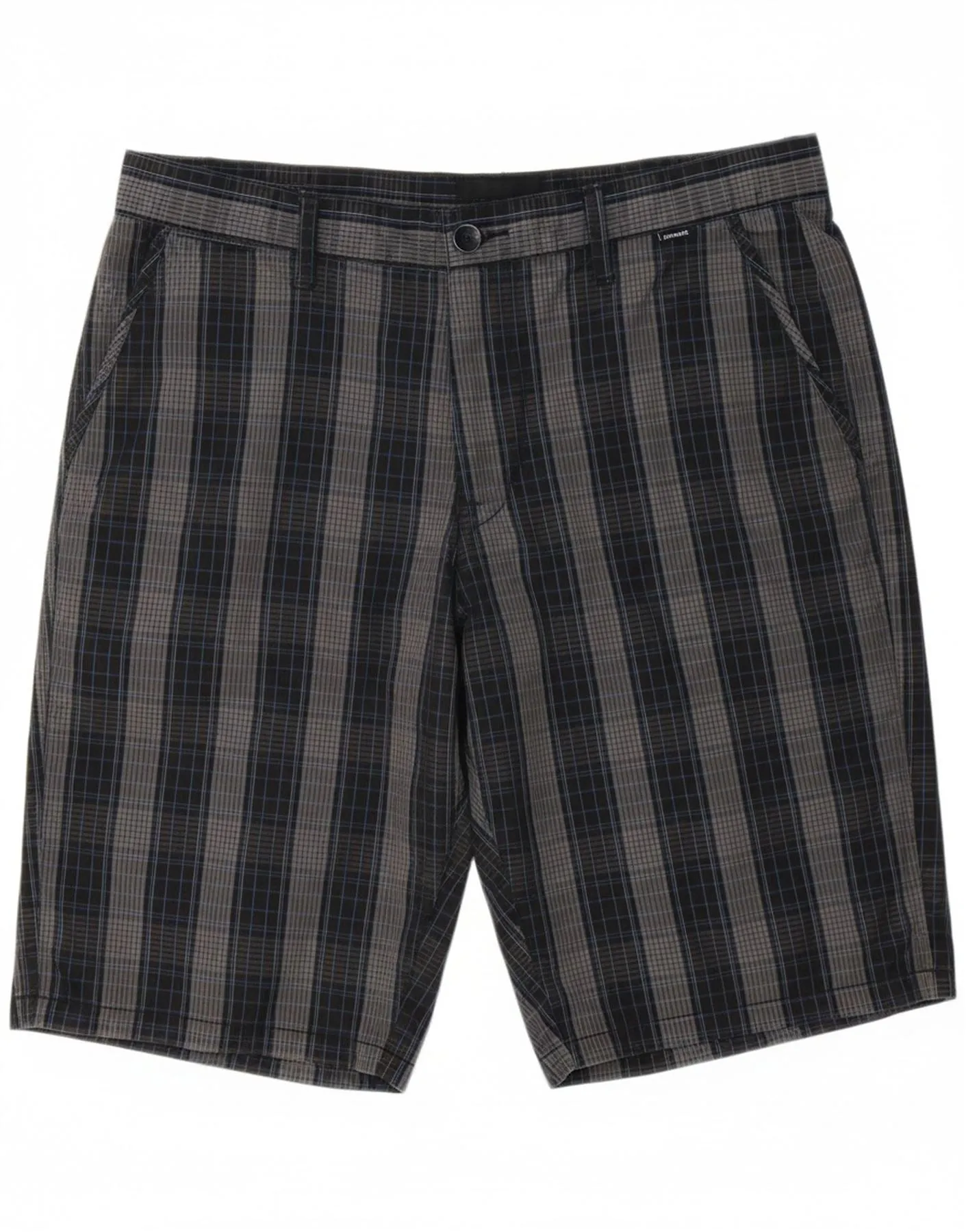 Quick Comfort Fit Chafe Free Edging HURLEY Mens Chino Shorts W34 Large  Grey Check Cotton