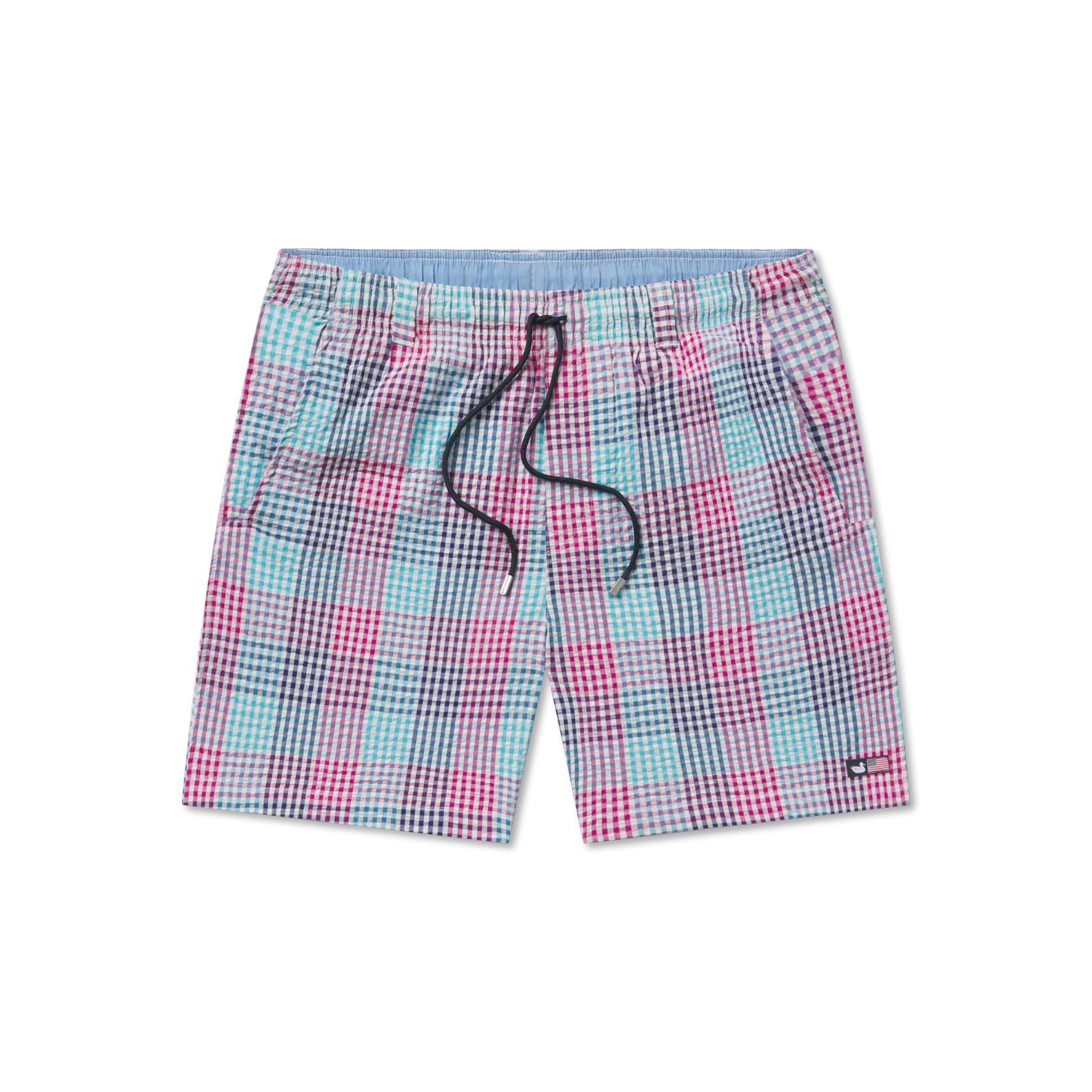 Dockside Swim Trunk - Seersucker Gingham Relaxing Retreat