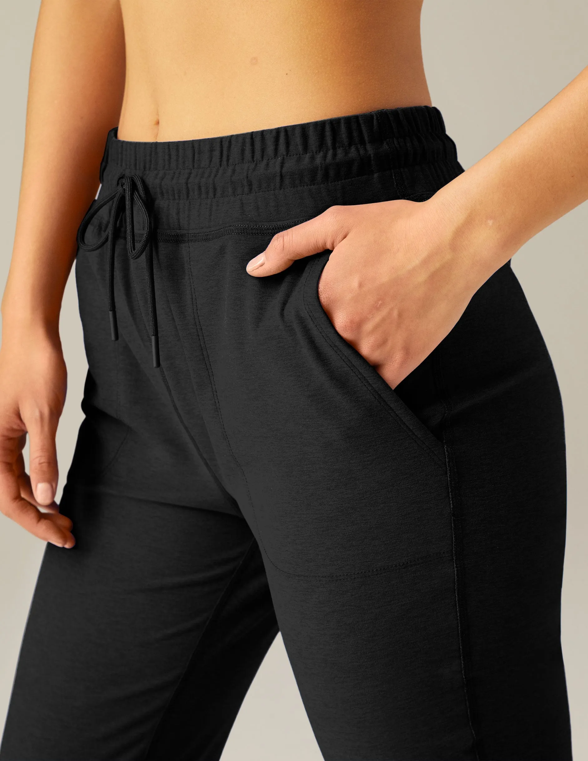 HighWaistSupport Relaxed Comfort Spacedye Commuter Midi Jogger
