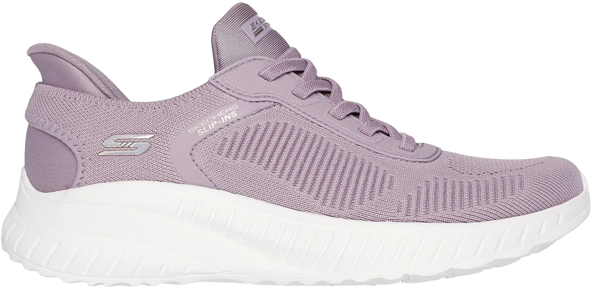 Ultra Cushioned Heel Skechers BOBS Sport Squad Chaos Womens Training Shoes - Purple
