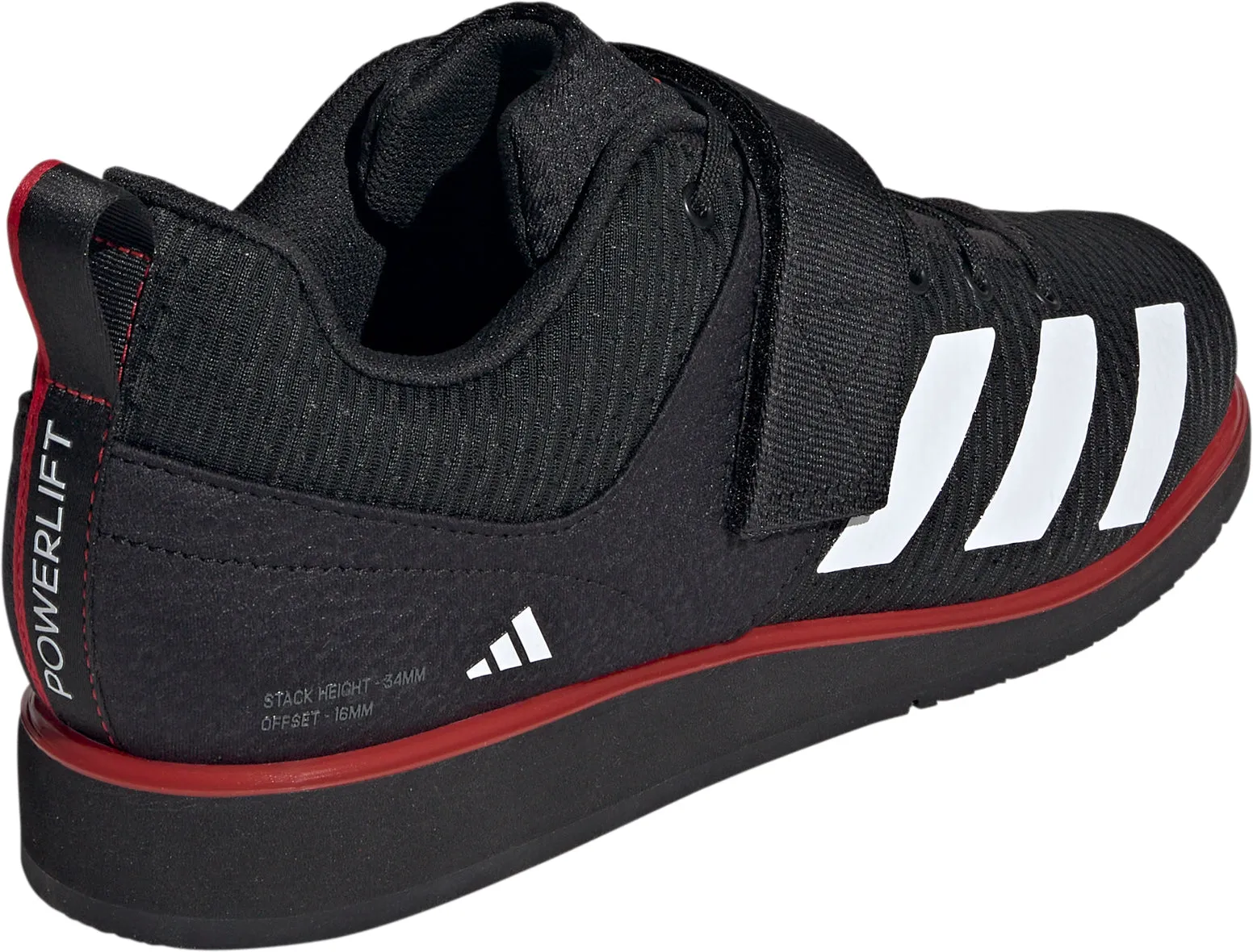 adidas Powerlift 5 Mens Weightlifting Shoes - Black Slip On Style ReinforcedHeel