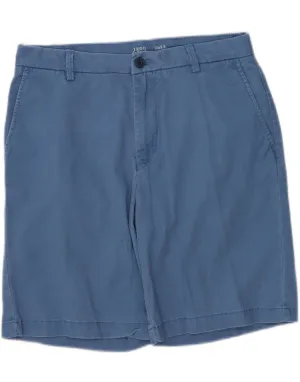IZOD Mens Salt Water Chino Shorts W30 Medium  Blue Cotton Relaxed Look Festival Outfit