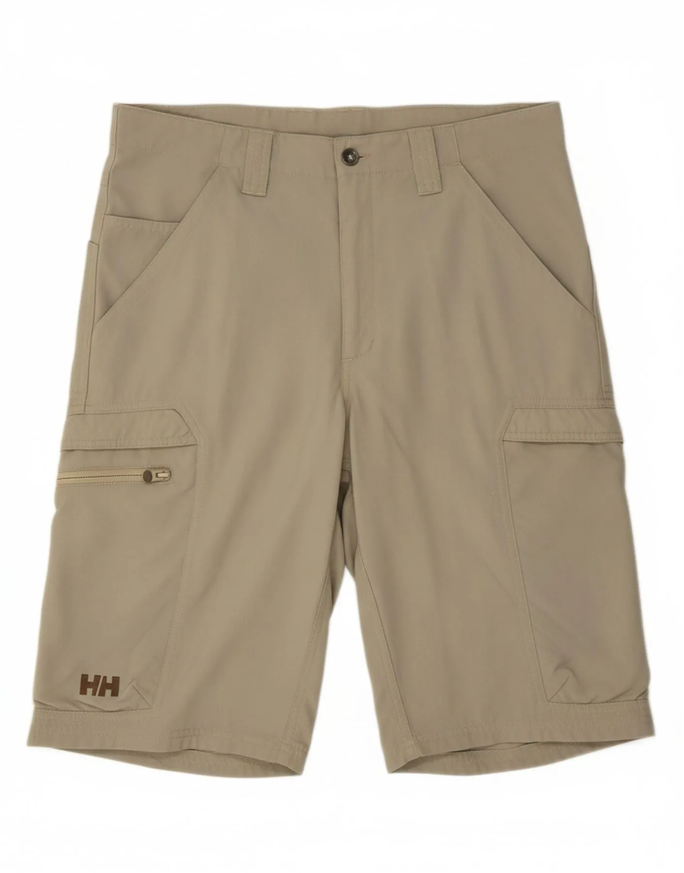 HELLY HANSEN Mens Cargo Shorts W36 Large Grey Polyamide Adaptive Temperature Control Simple Waist