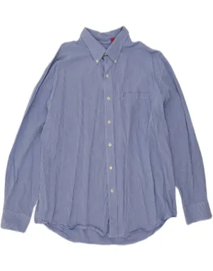 IZOD Mens Shirt XL Blue Check Cotton Soft Material