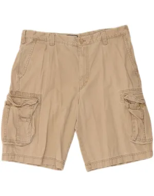 corduroy shorts IZOD Mens Cargo Shorts W36 Large Beige Cotton