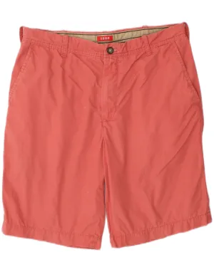 IZOD Mens Chino Shorts W32 Medium Orange Cotton Comfy Design Effortless Comfort