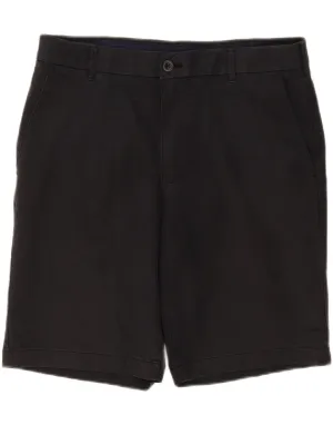 Roomy Fit IZOD Mens Chino Shorts W34 Large Navy Blue Cotton