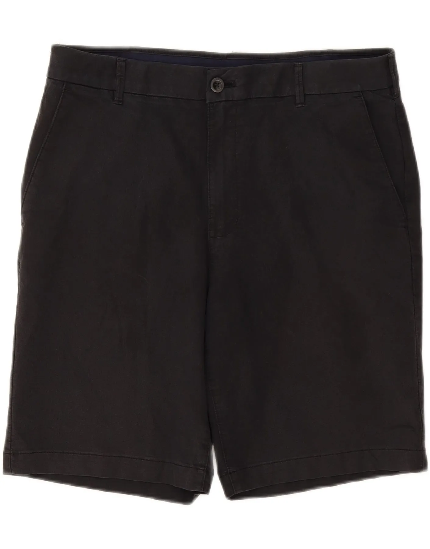 Roomy Fit IZOD Mens Chino Shorts W34 Large Navy Blue Cotton