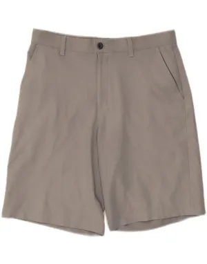 IZOD Mens Golf Chino Shorts W34 Large Grey Polyester Printed design