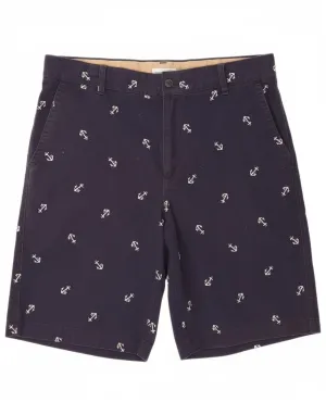 earthy shades Cold Weather Gear IZOD Mens Graphic Chino Shorts W36 Large  Navy Blue Cotton