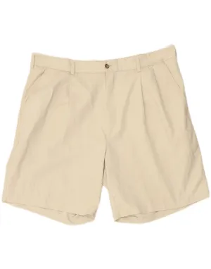 IZOD Mens Pegged Chino Shorts W40 XL Beige Polyester Beach Vibes