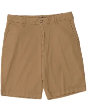 Glide On Mobility Cut IZOD Mens Salt Water Chino Shorts  W32 Medium Beige