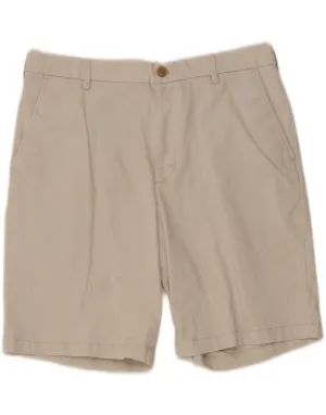 IZOD Mens Salt Water Chino Shorts W34 Large  Grey Cotton semi - formal event