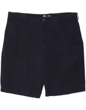 No Friction Easy Style IZOD Mens Salt Water Chino Shorts W38 XL  Navy Blue Cotton