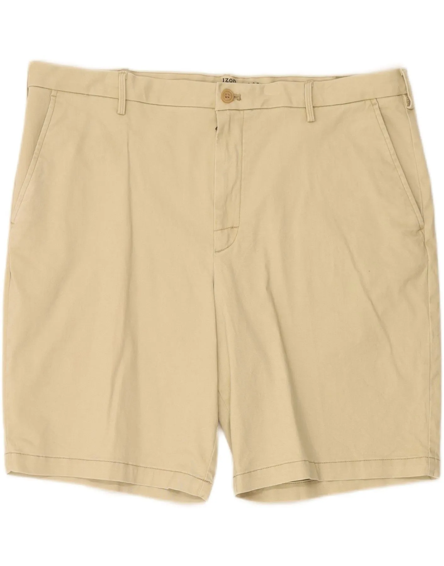 Layered Protection System IZOD Mens Salt Water Chino Shorts W40 XL Beige Cotton