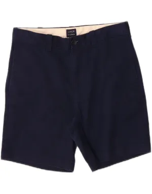 J. CREW Mens Chino Shorts W30 Medium Navy Blue Cotton Wedges Breezy Wear