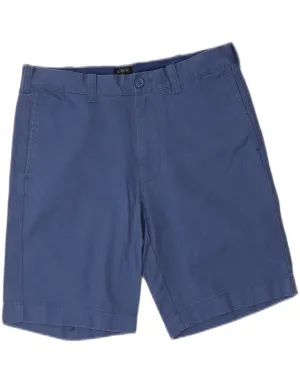 J. CREW Mens Chino Shorts W32 Medium  Blue Cotton Anti Odor Relaxed Look
