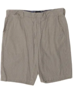 J. CREW Mens Chino Shorts W33 Medium Grey Pinstripe WindResistantWeave