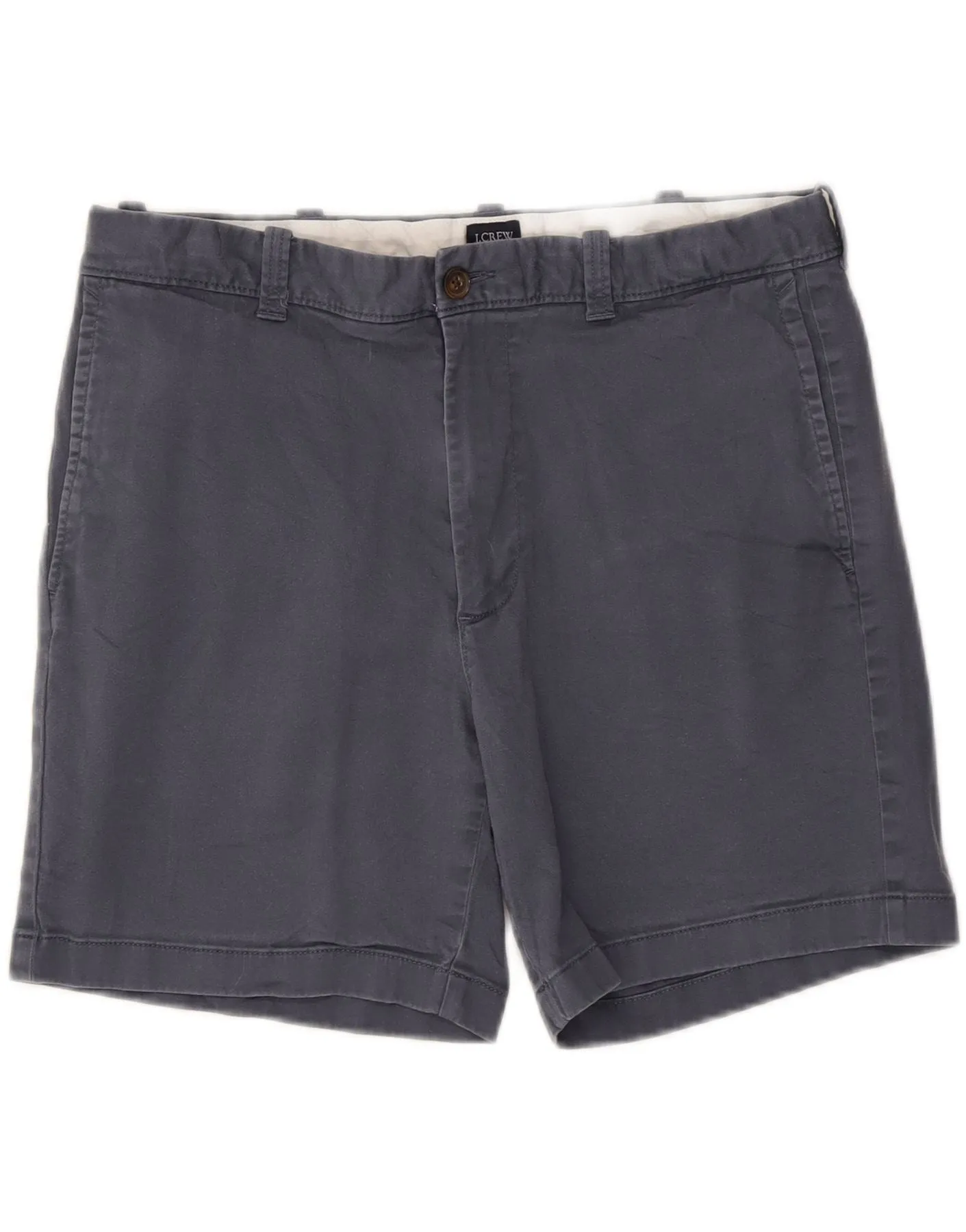 J. CREW Mens Chino Shorts W36 Large Navy Blue Quick Fit Comfort