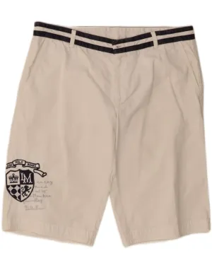 Clean Fit Silk Touch LA MARTINA Mens Graphic Chino Shorts W34 Large  Off White Cotton
