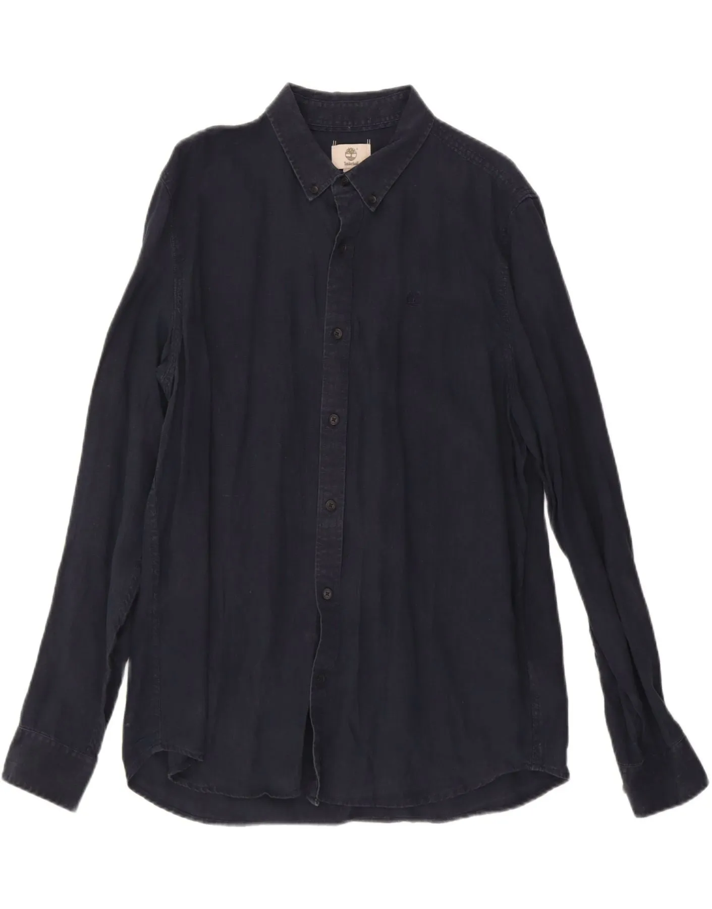 Corporate Event TIMBERLAND Mens Slim Fit Shirt XL Navy Blue Linen