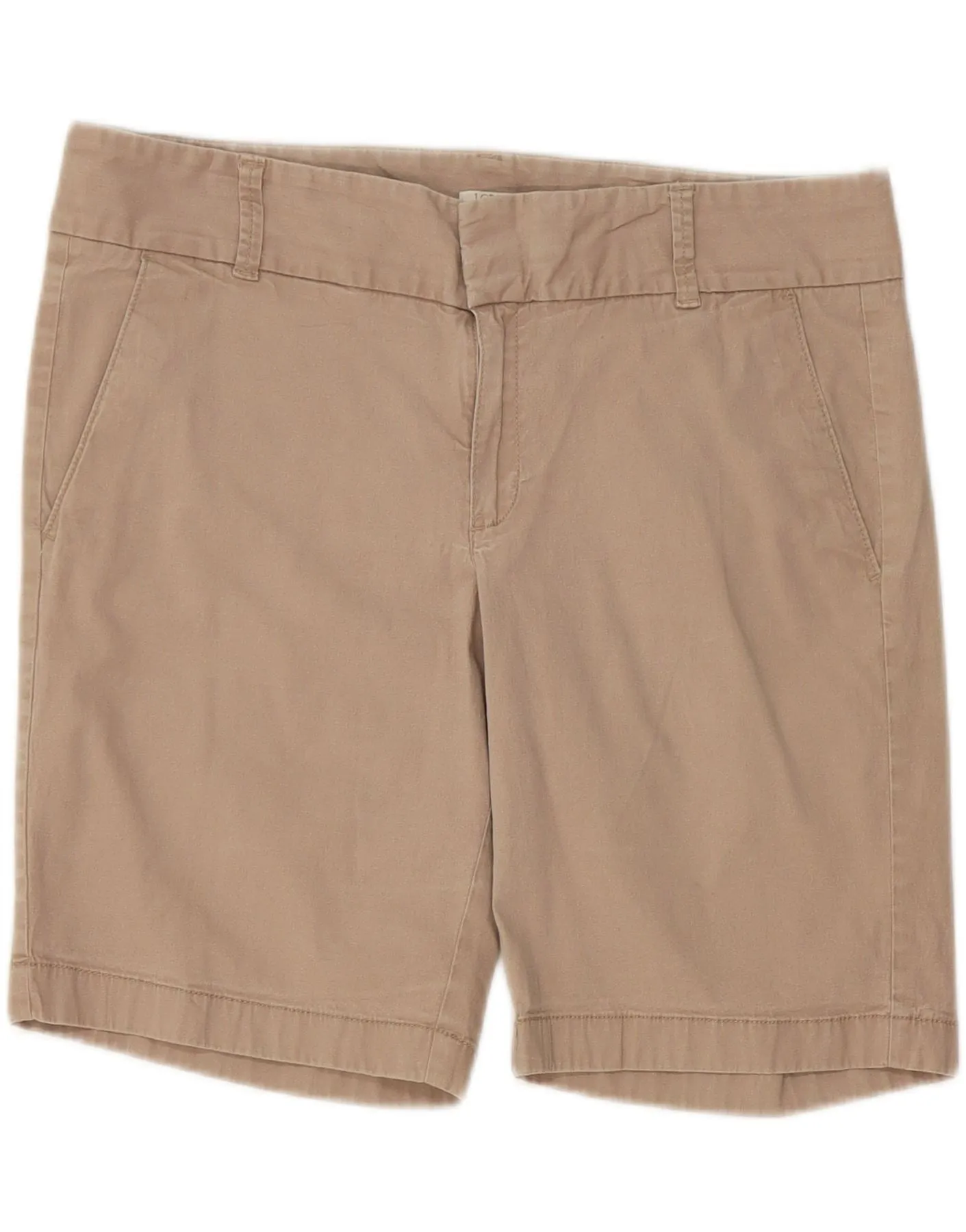 J. CREW Womens Chino Shorts US 8 Medium W34 Beige Cotton Loose Fit